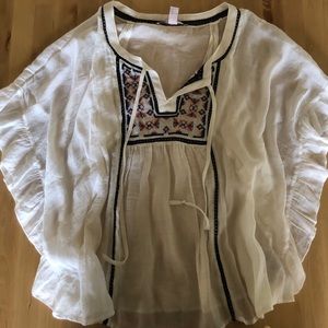 White blouse with embroidery